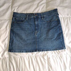 Calvin klein, denim, mini skirt.